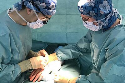 photo d'une chirurgie de la main