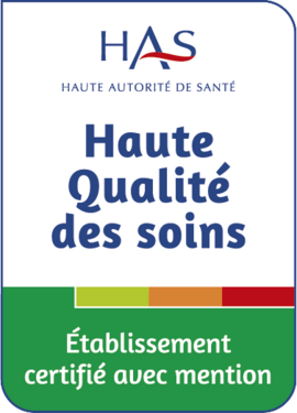 logo - label Haute qualité des soins de la Haute Autorité de Santé (HAS) - Agrandir l'image (fenêtre modale)
