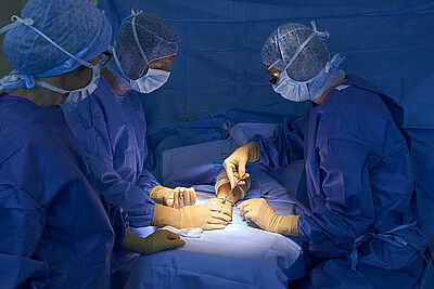 photo d'une chirurgie de la main