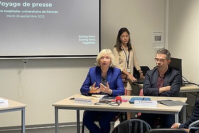 photo - Véronique Anatole-Touzet, DG, Pr Jean-Yves Gauvrit, PCME